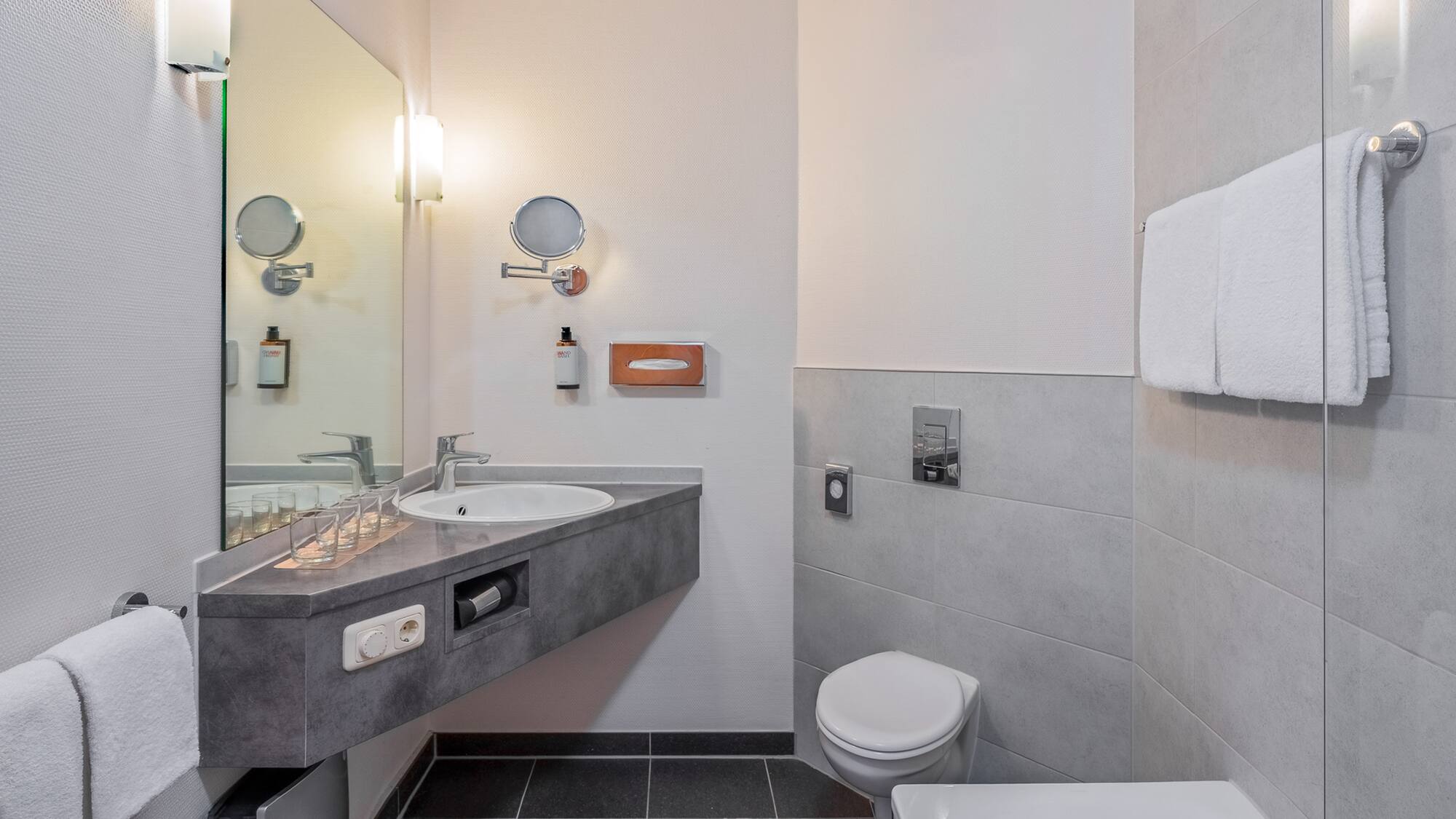 a bathroom with a sink and toilet