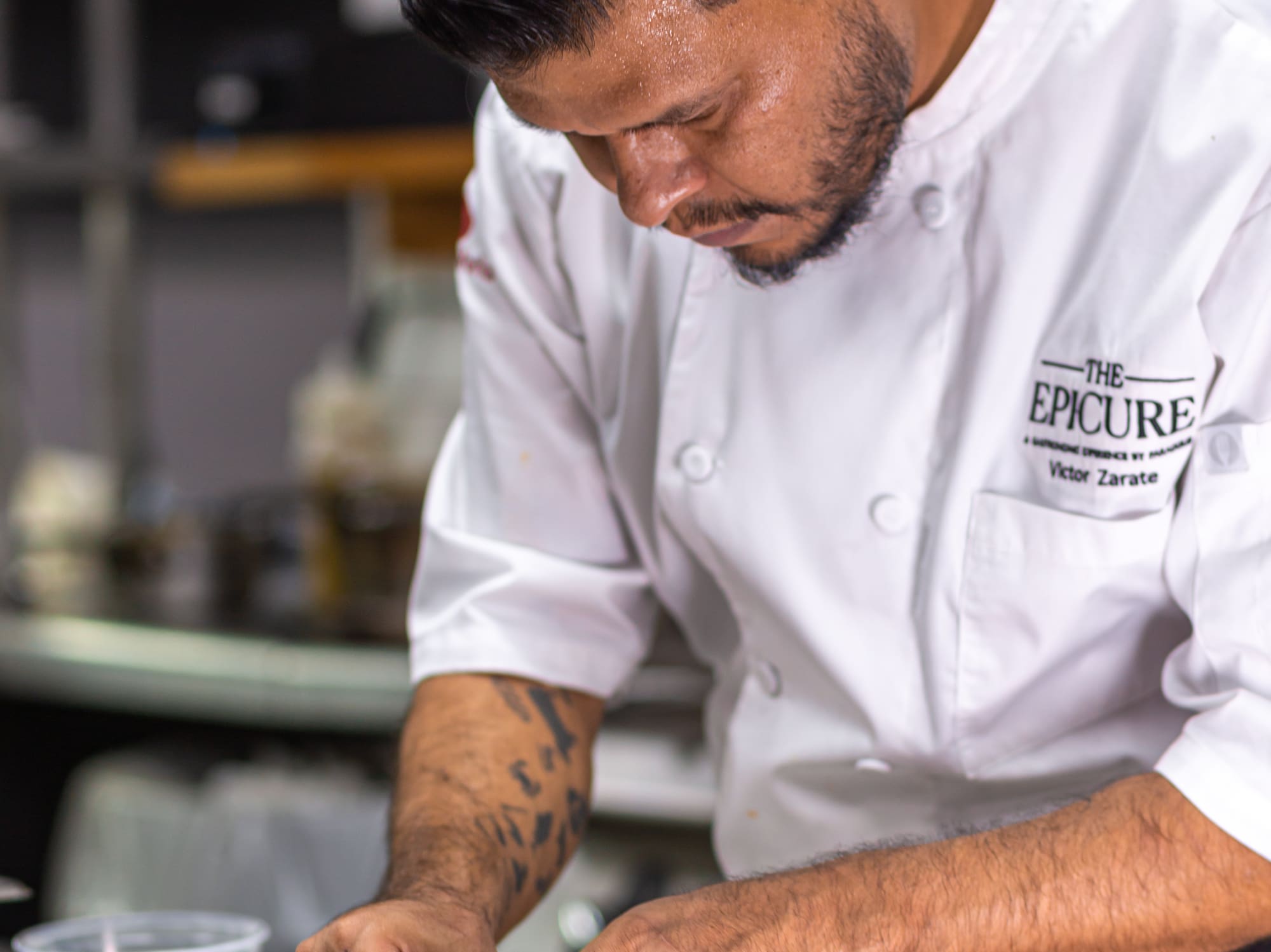 a man in a chef's uniform