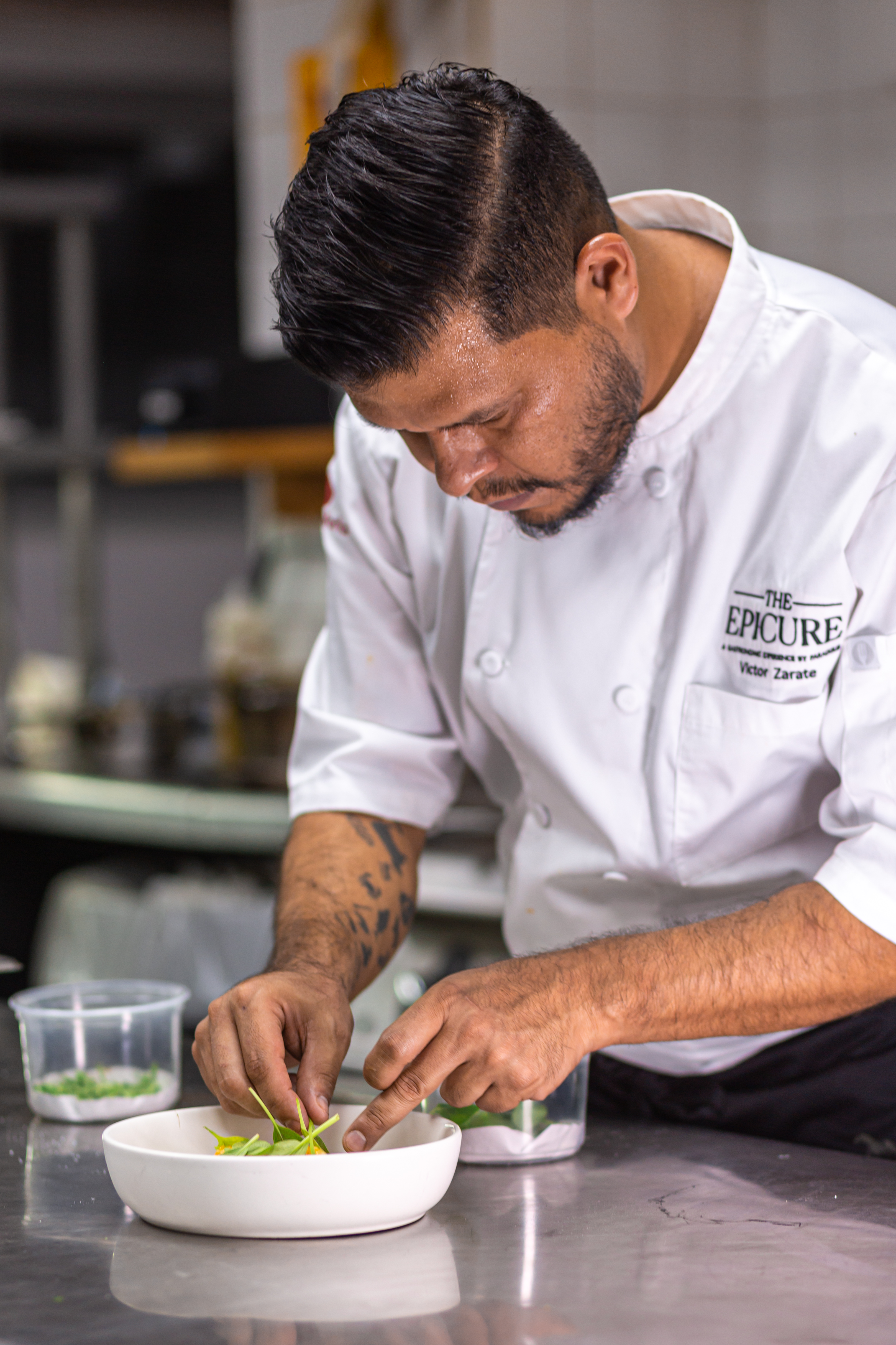 a man in a chef's uniform