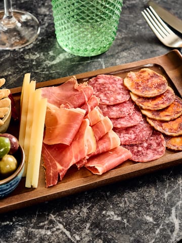 a plate of food on a table