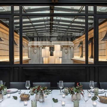 a table set for a dinner party