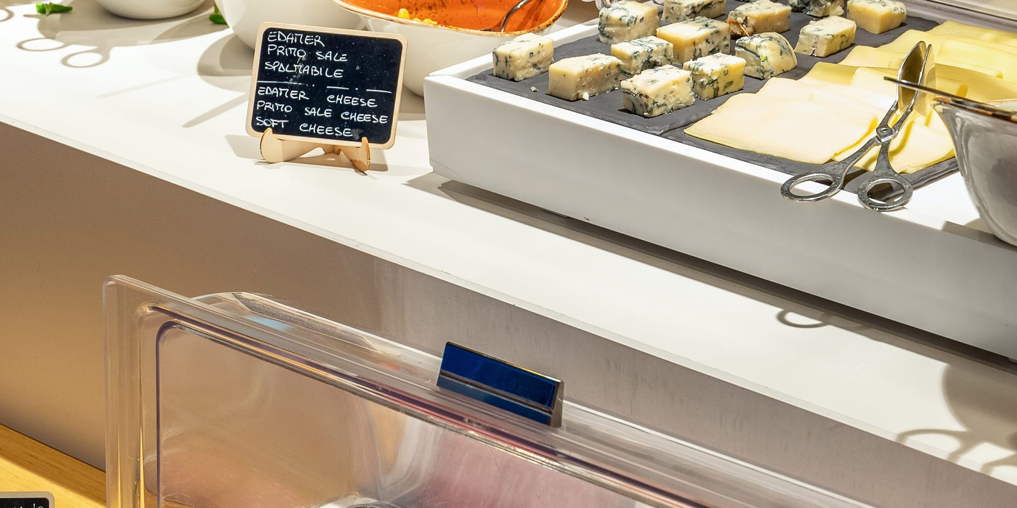 food on a counter with different foods