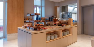 a food buffet in a restaurant