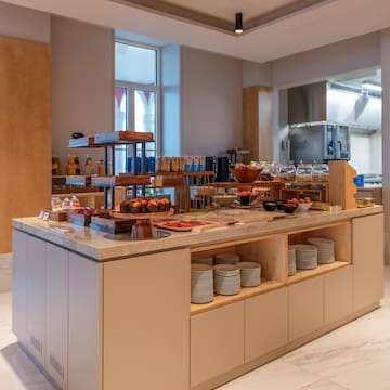 a food buffet in a restaurant