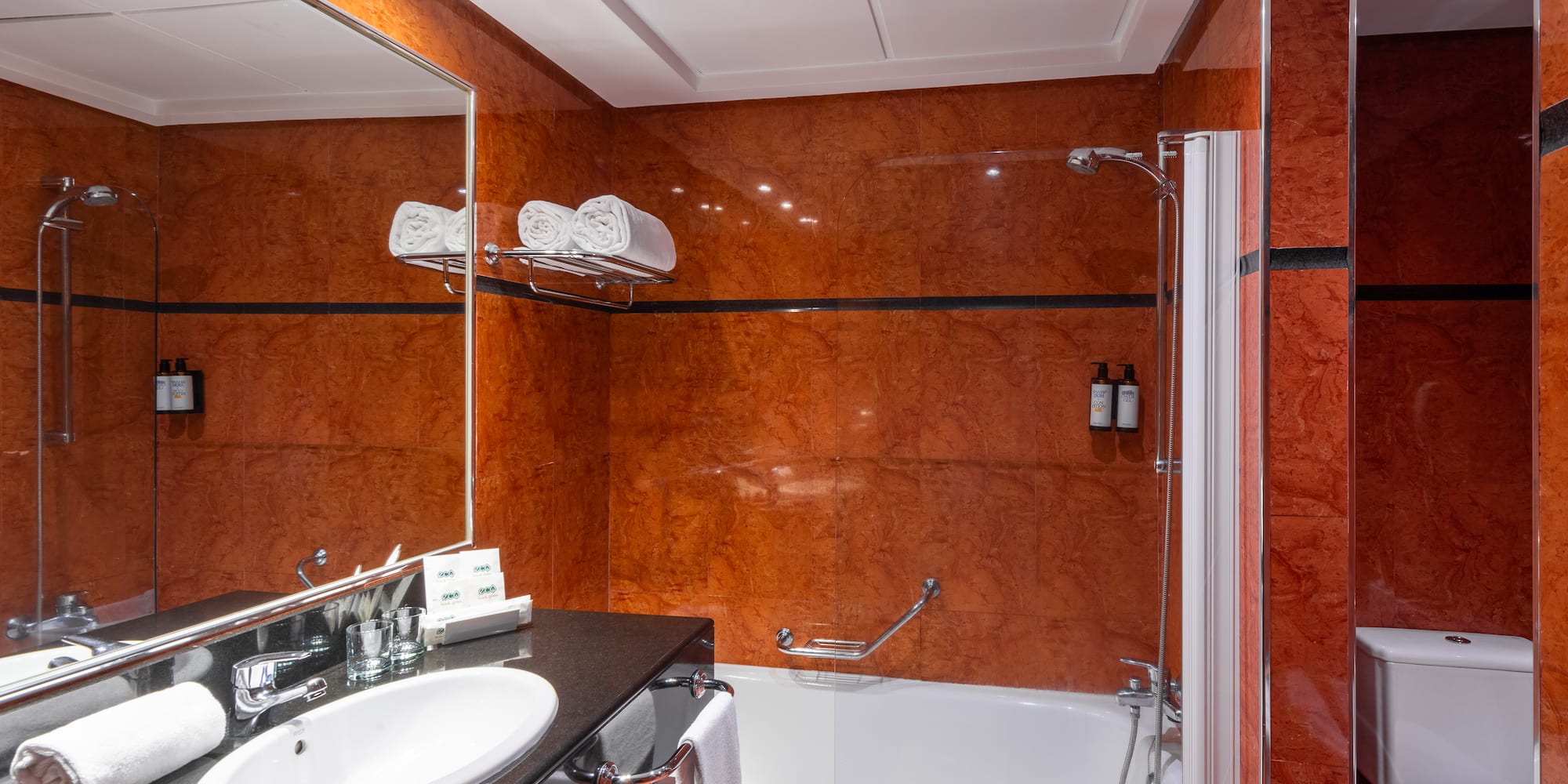 a bathroom with a sink and a shower