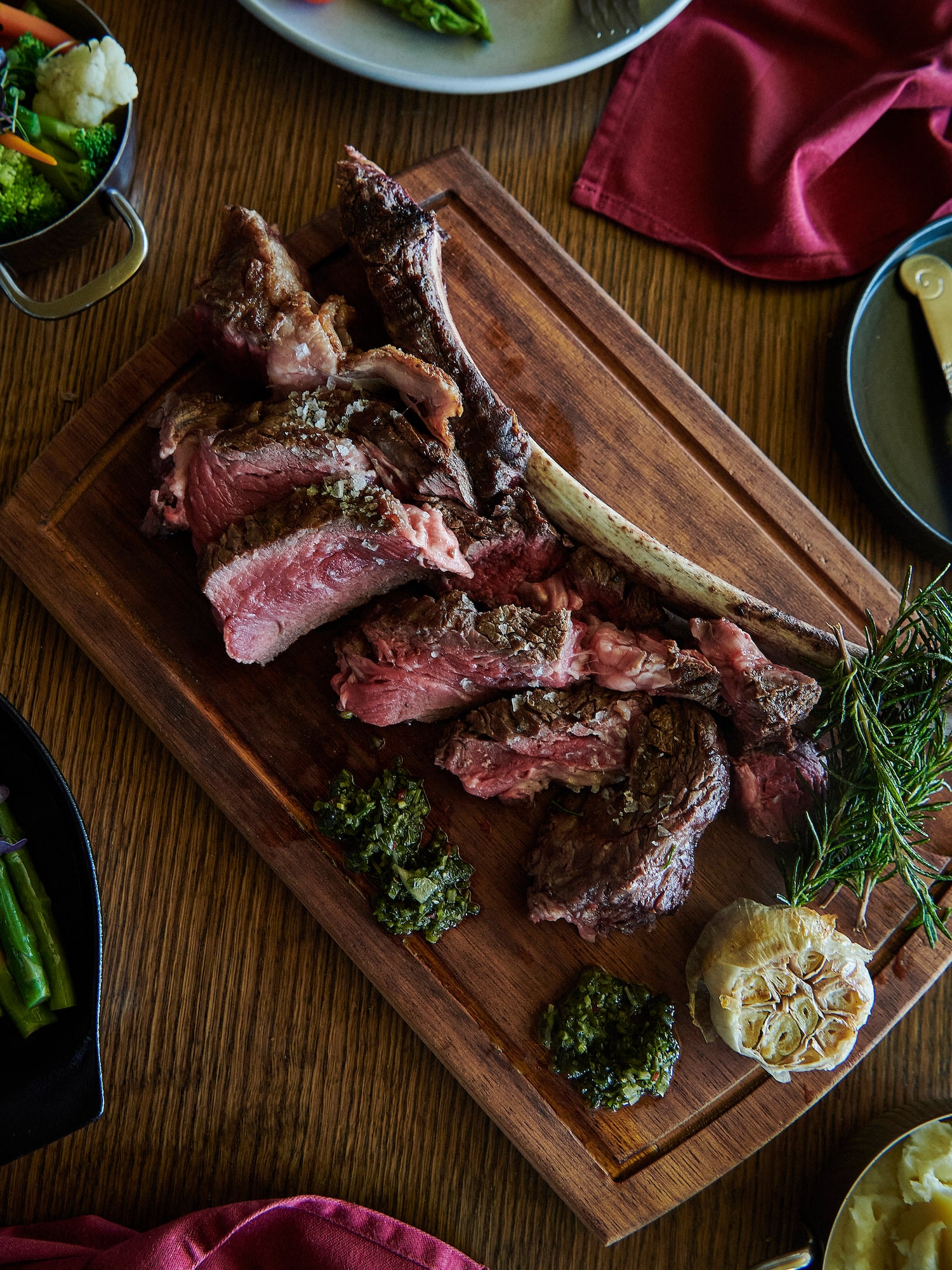 a cut up meat on a cutting board