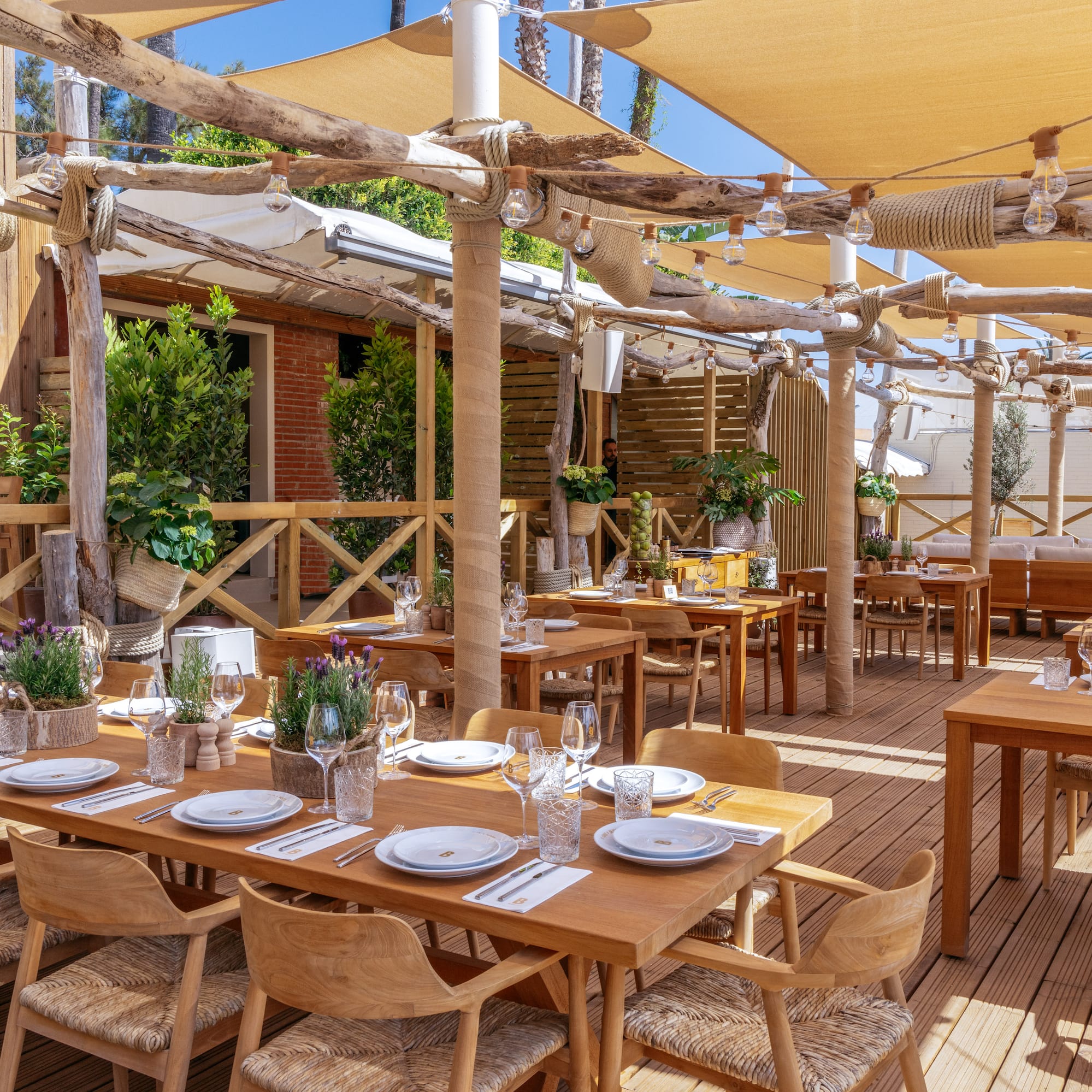 a table set up for a meal