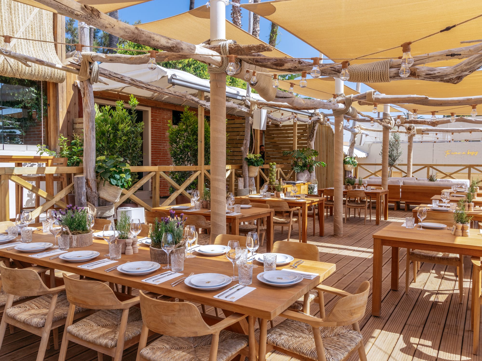 a table set up for a meal