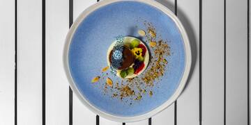 a plate of food on a table