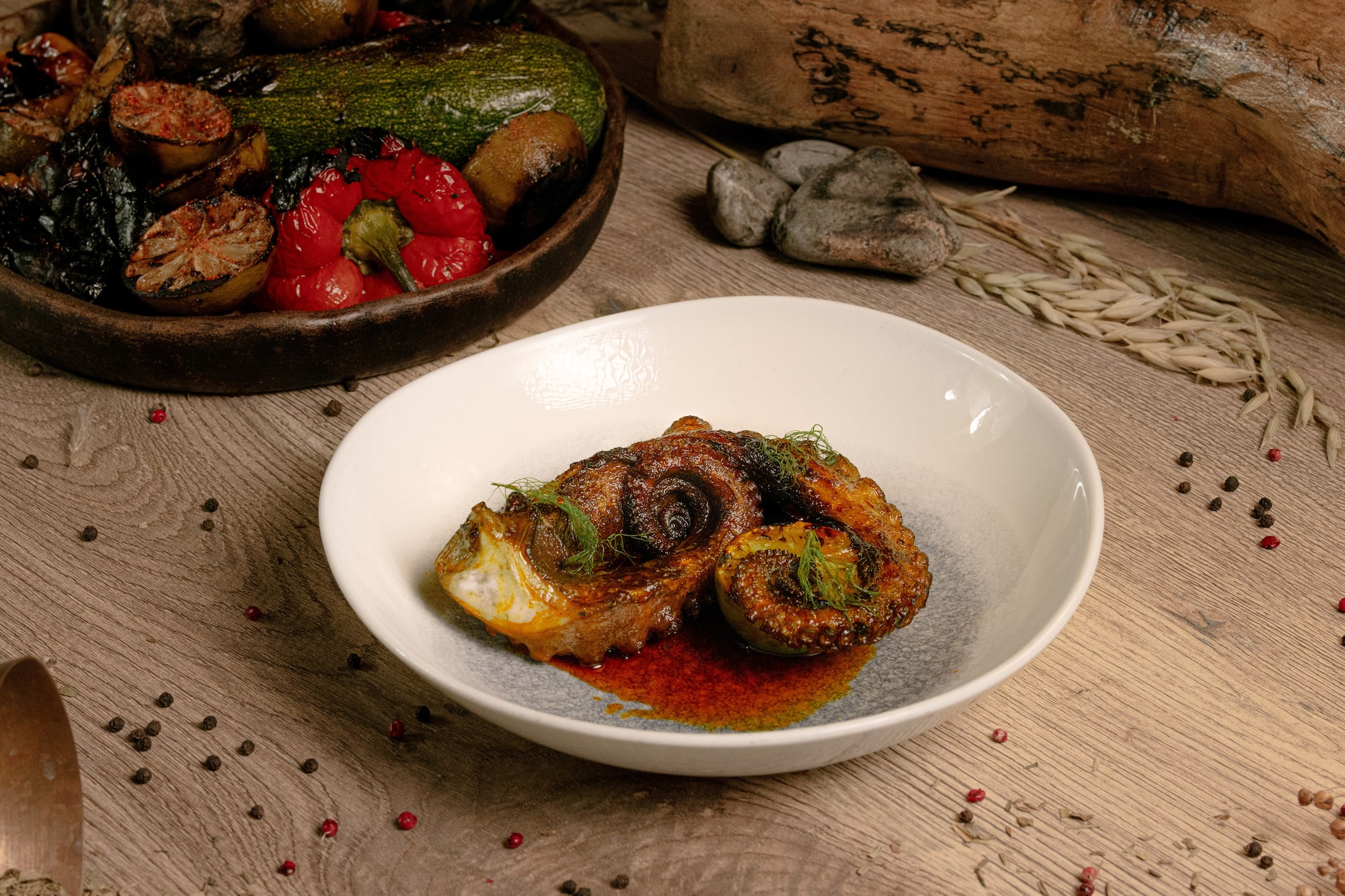 a plate of food on a table