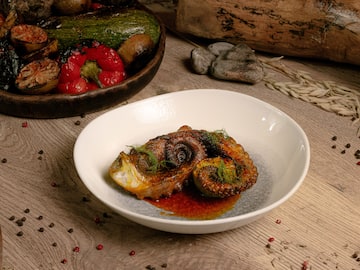 a plate of food on a table