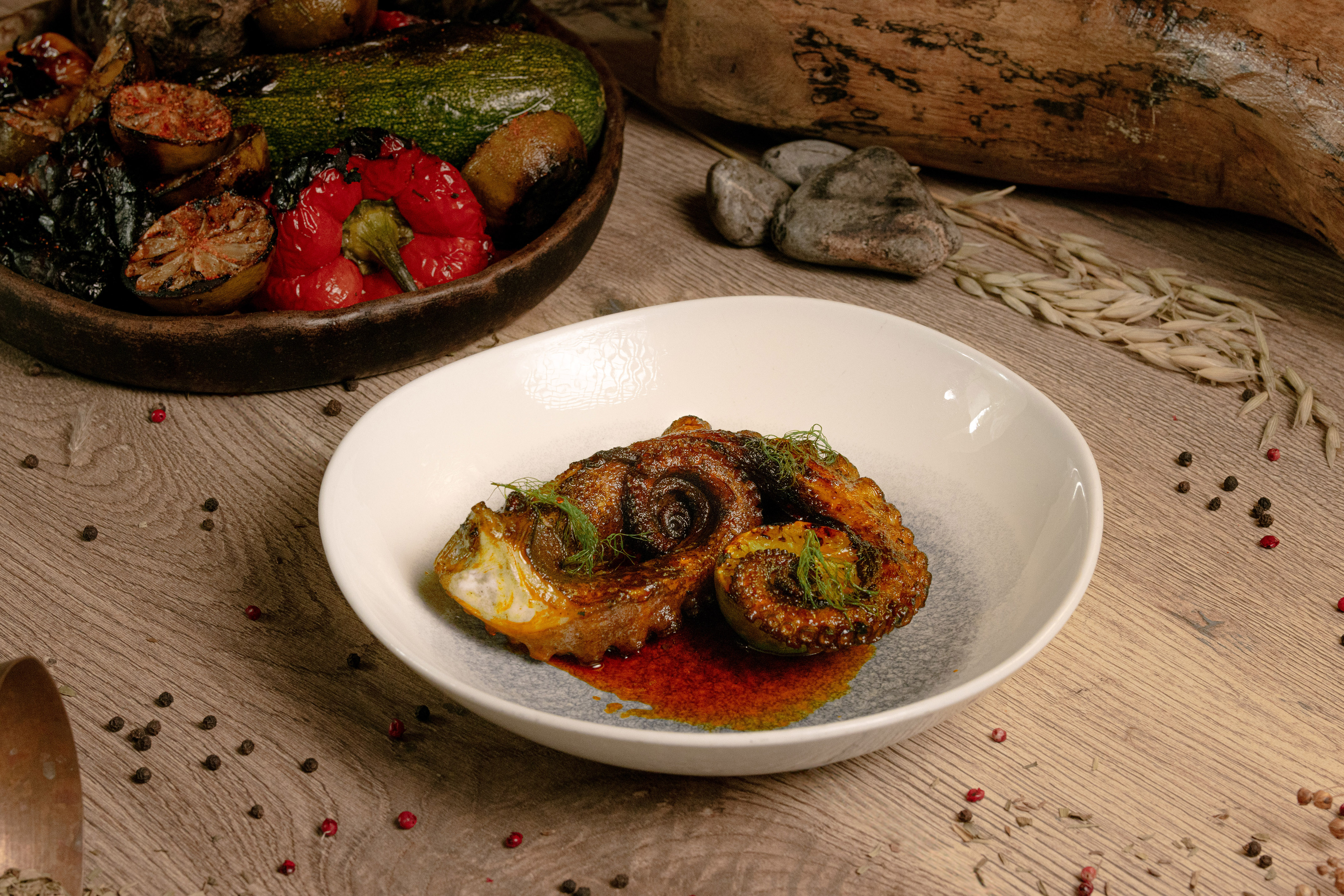 a plate of food on a table