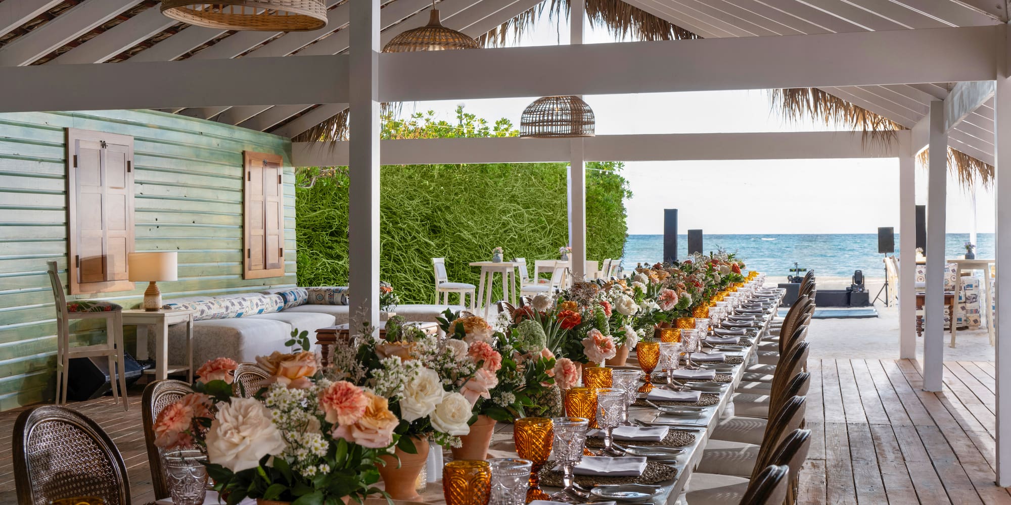 a table set for a dinner party
