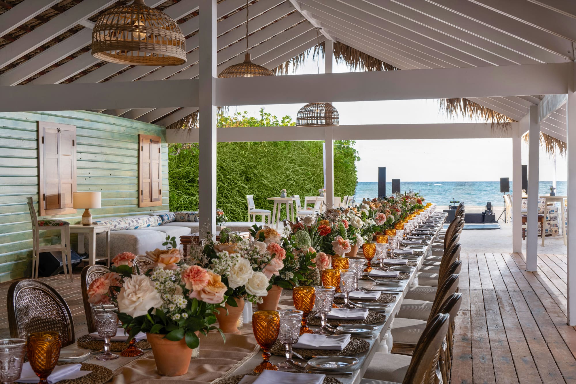 a table set for a dinner party