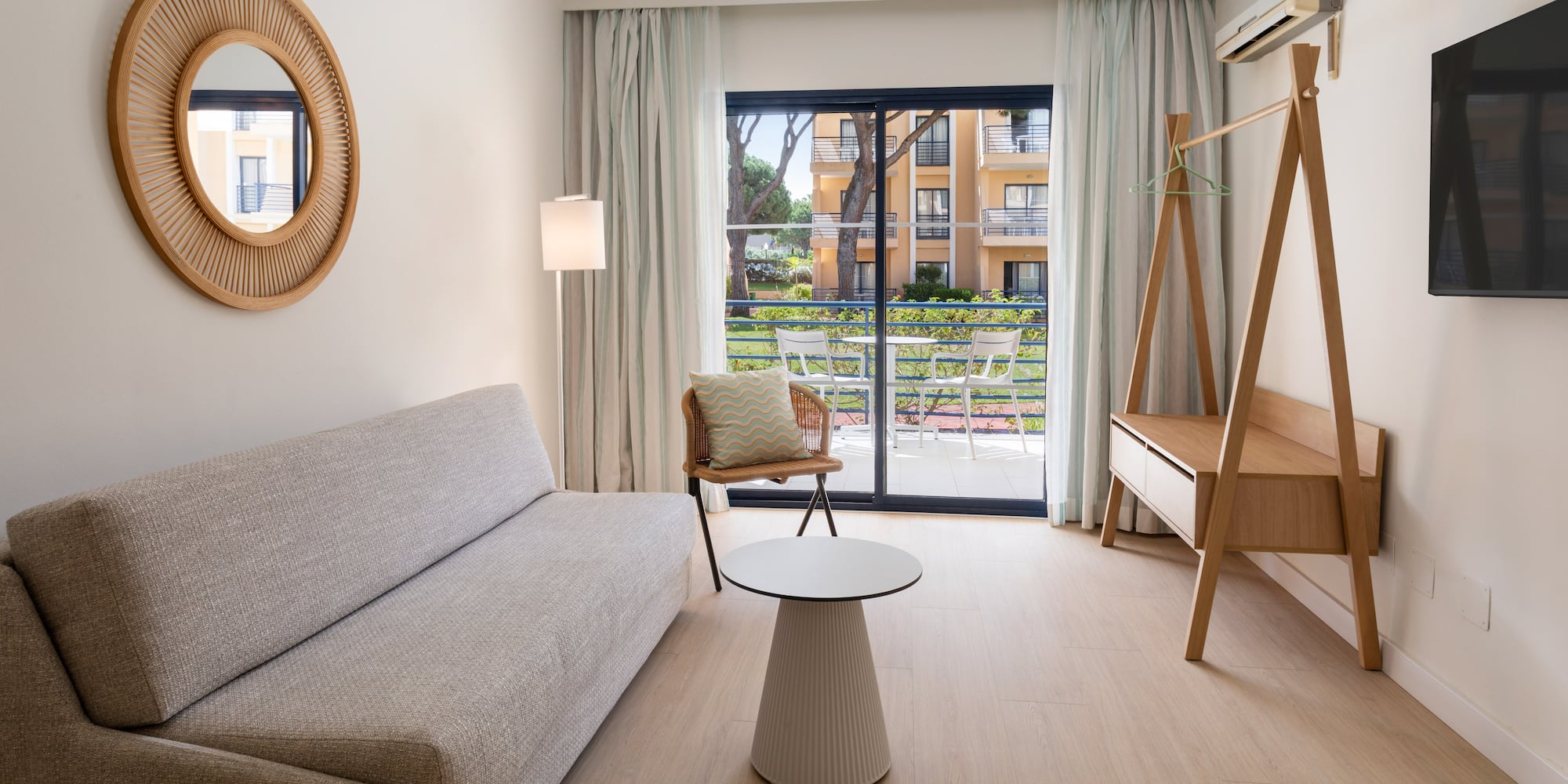 a room with a couch and a table