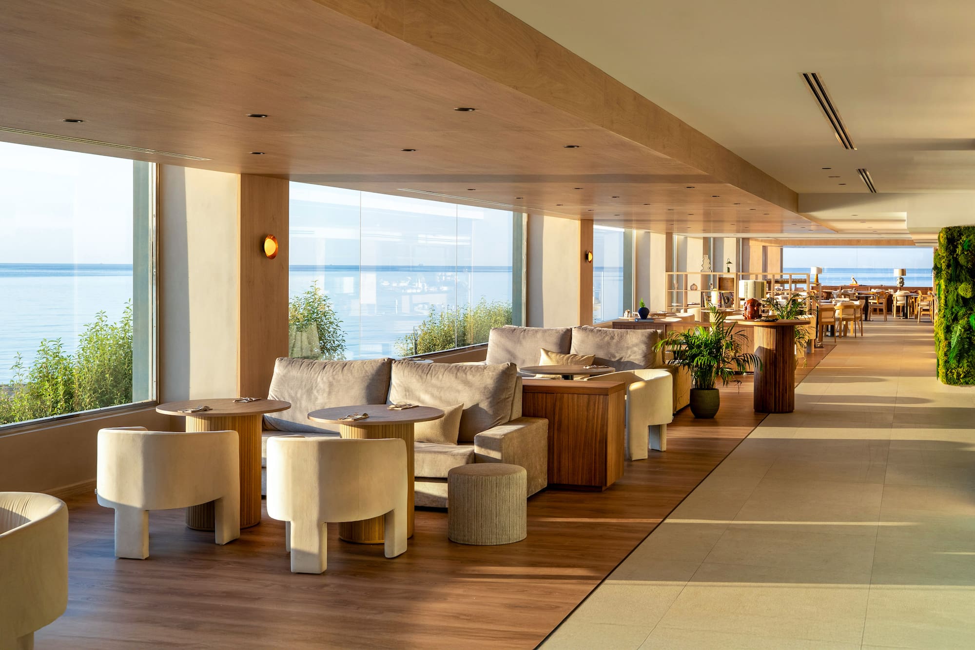 a room with tables and chairs