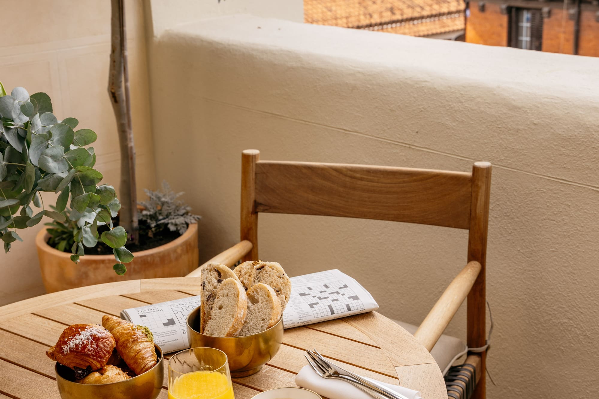 a table with food and drinks on it
