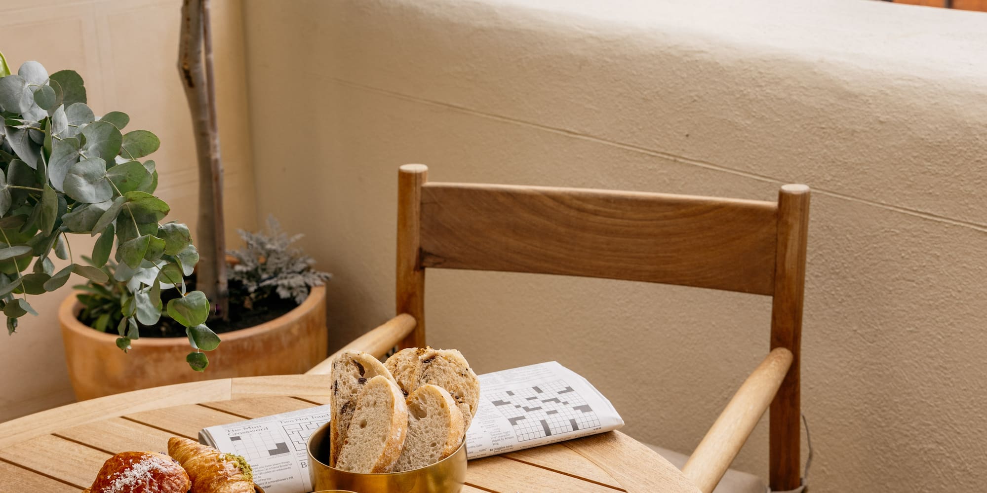 a table with food and drinks on it