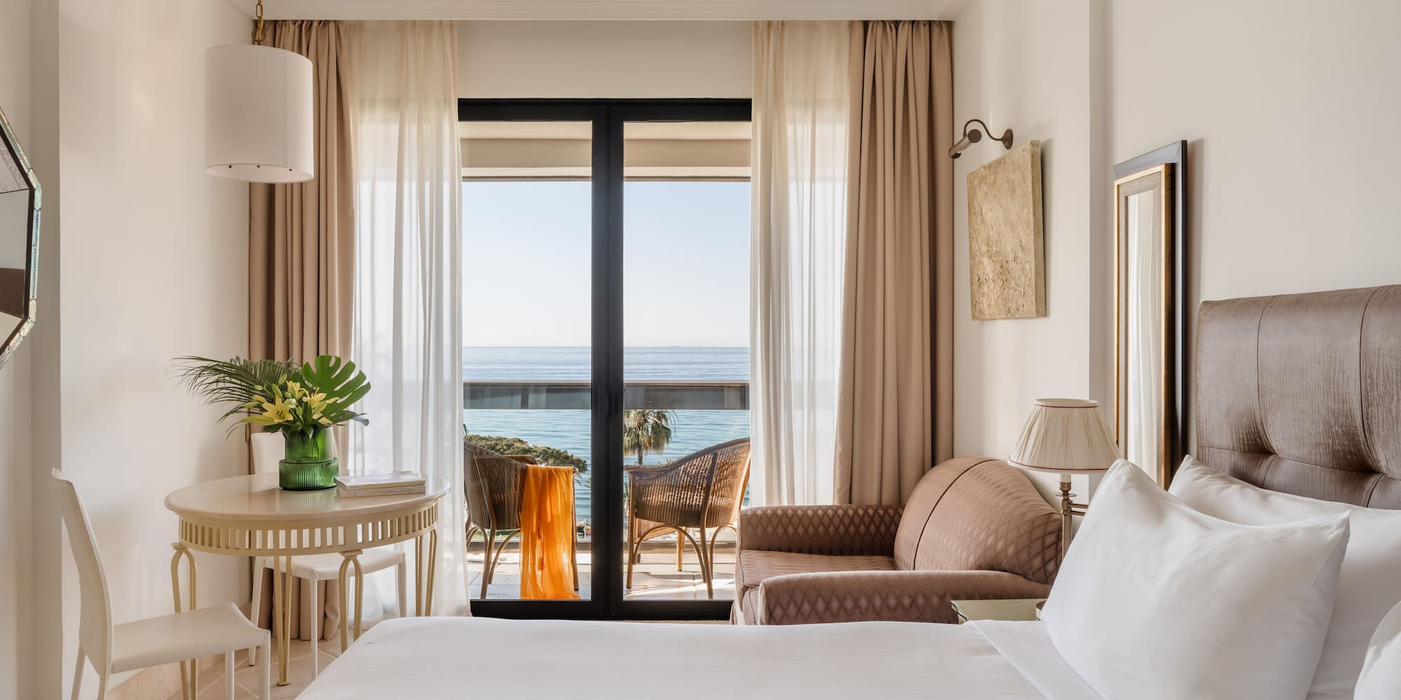 a room with a bed and a couch