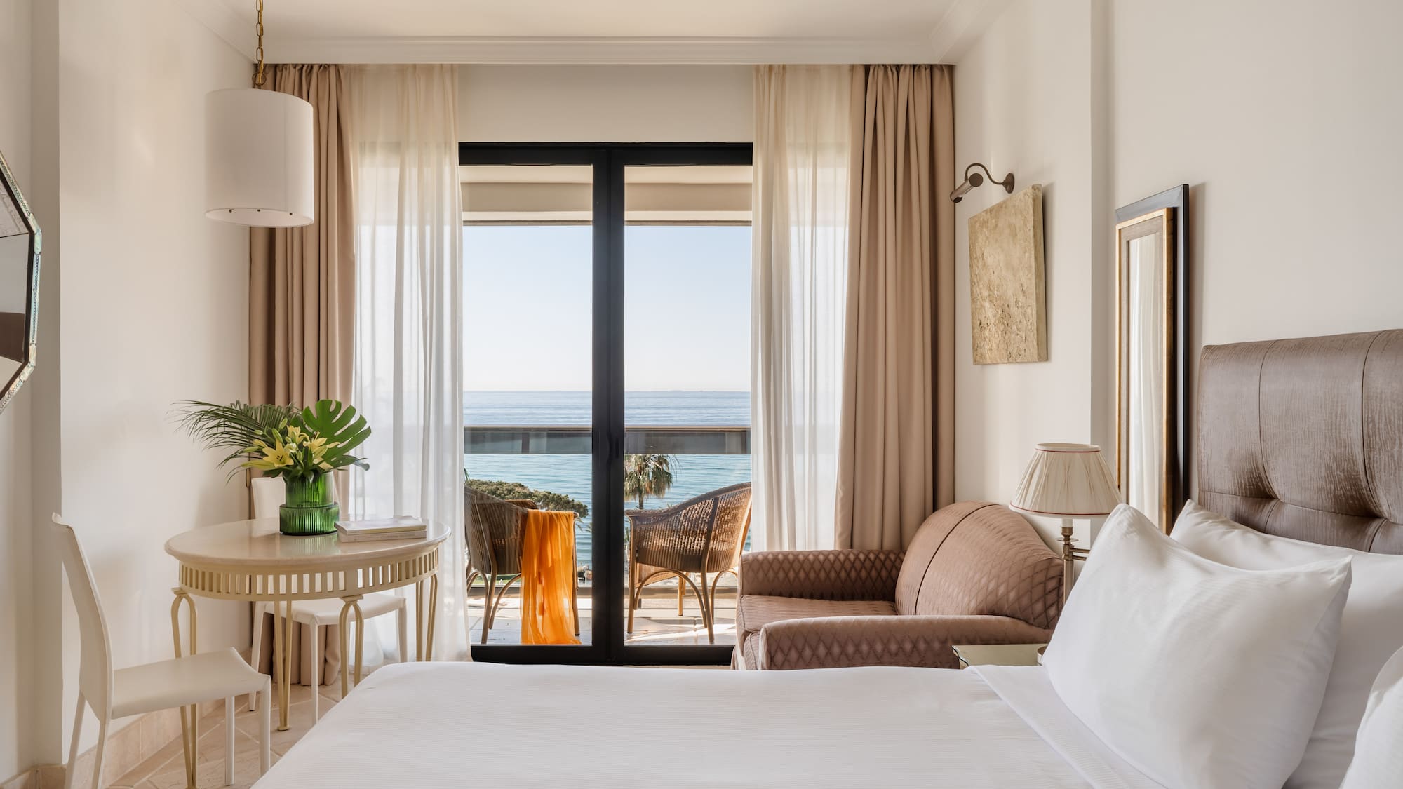 a room with a bed and a couch