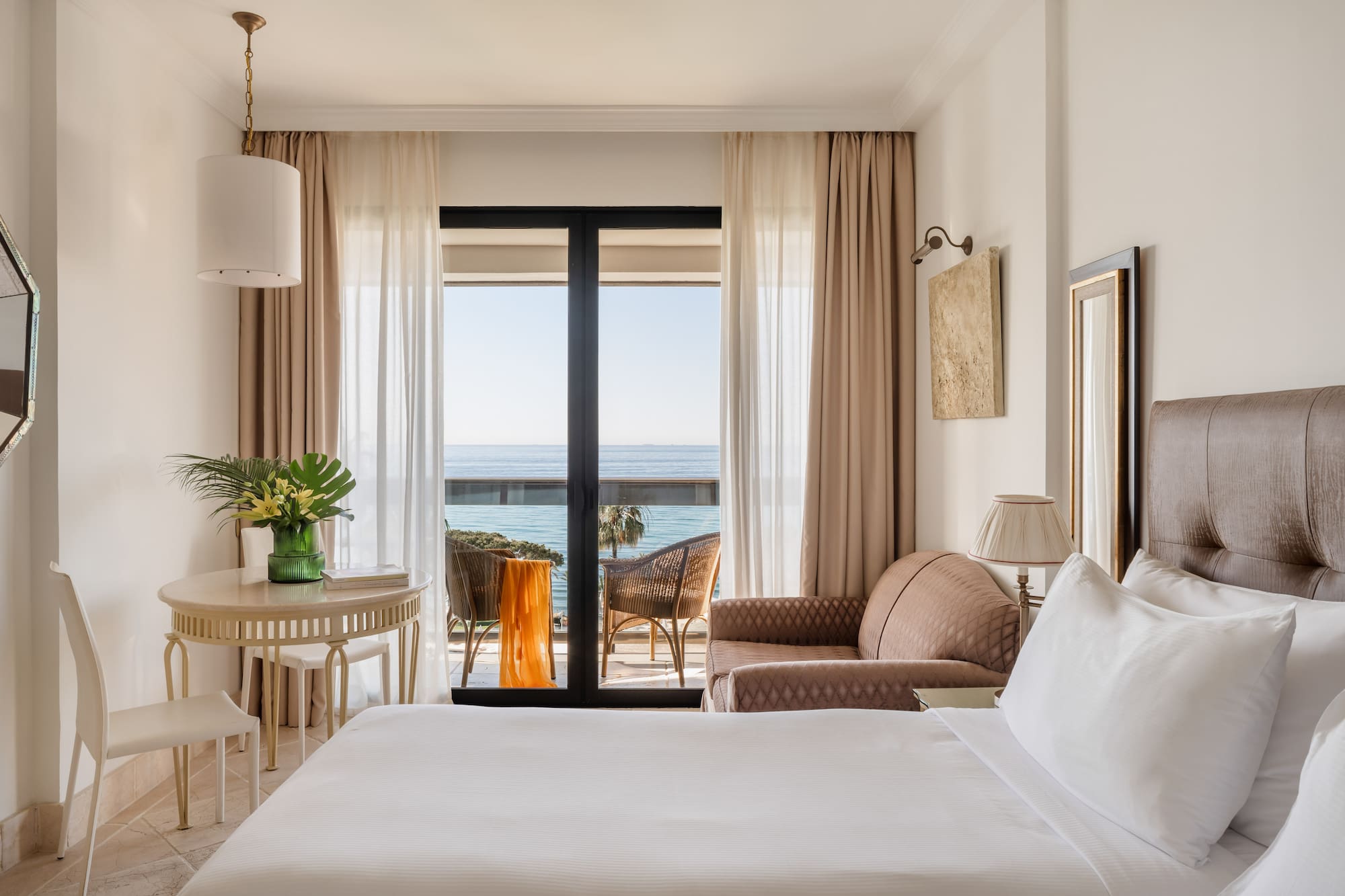 a room with a bed and a couch