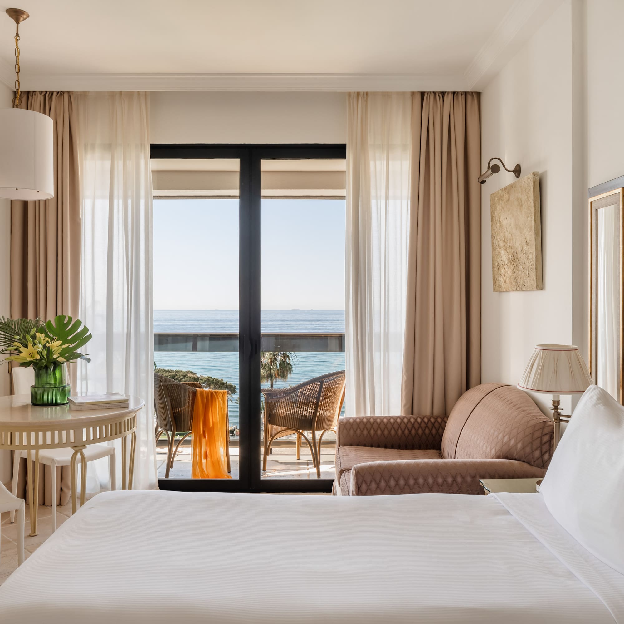 a room with a bed and a couch