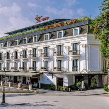 a building with a green roof