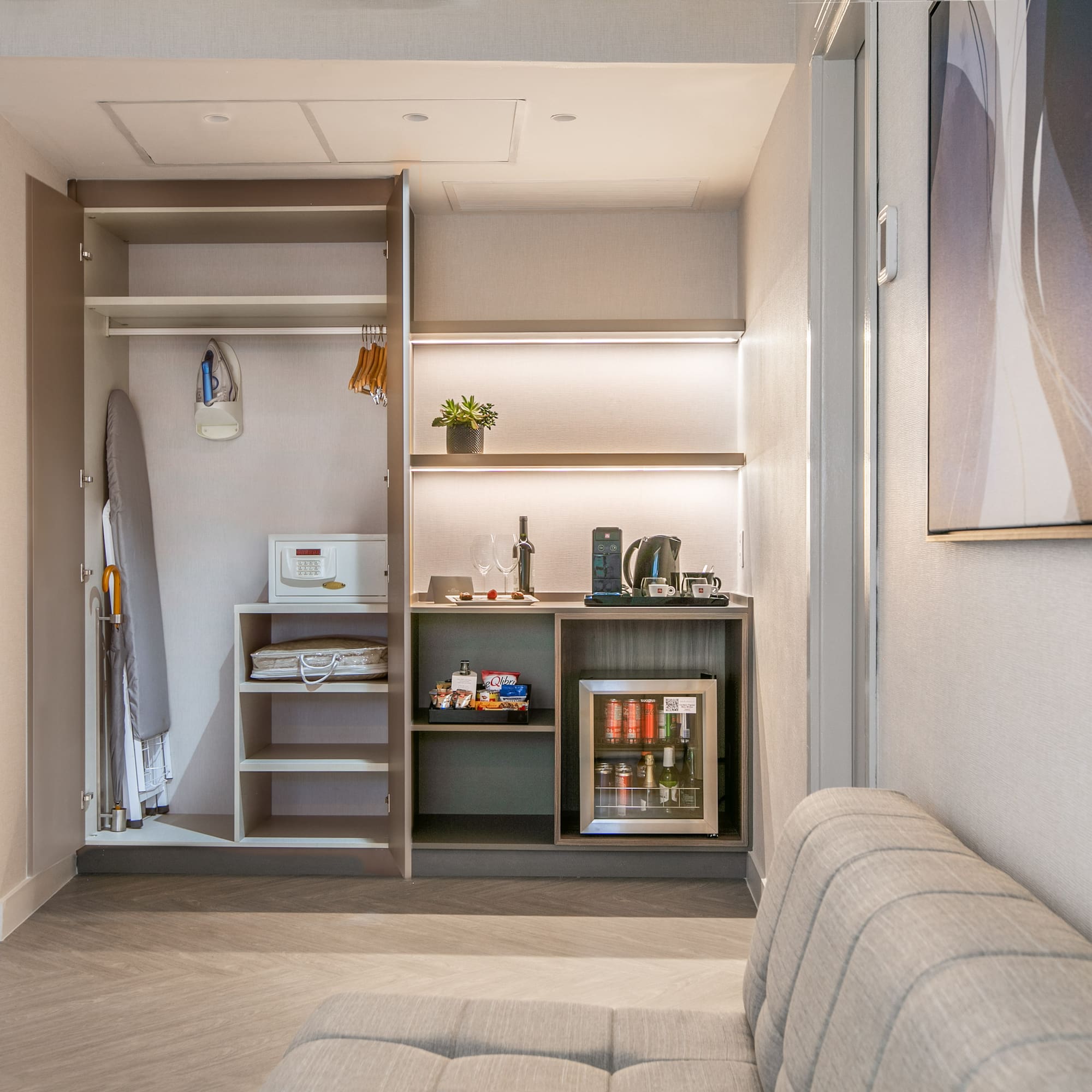 a room with a couch and a couch and a couch