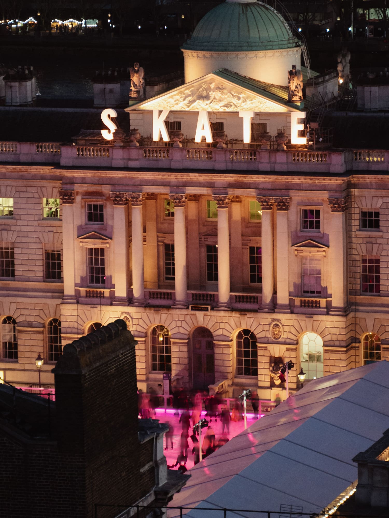 a building with a sign on it