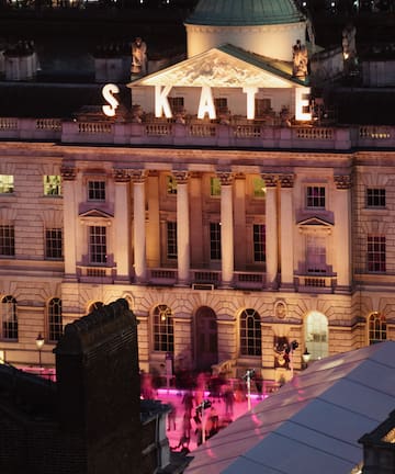 a building with a sign on it