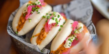a plate of food on a table