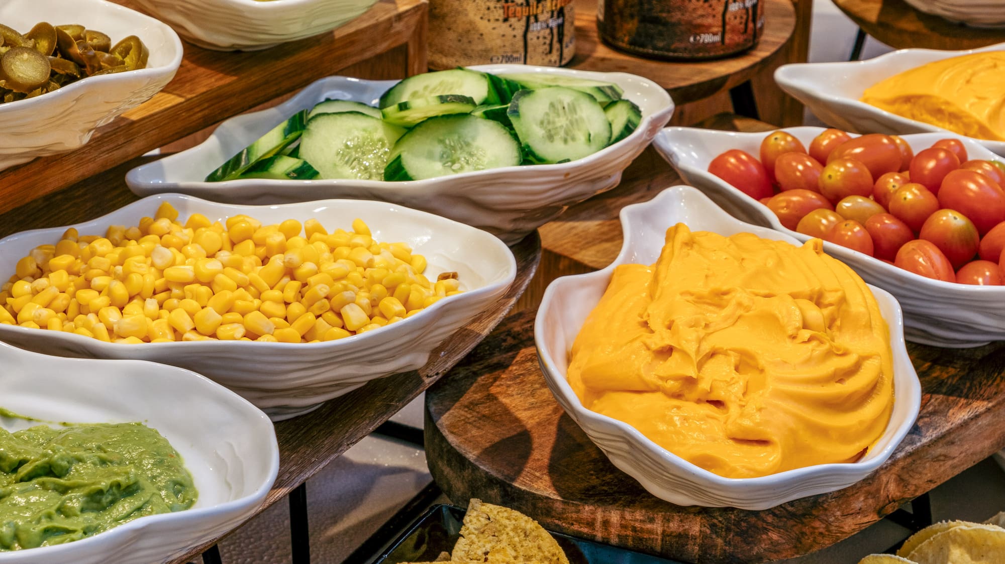 a table full of food