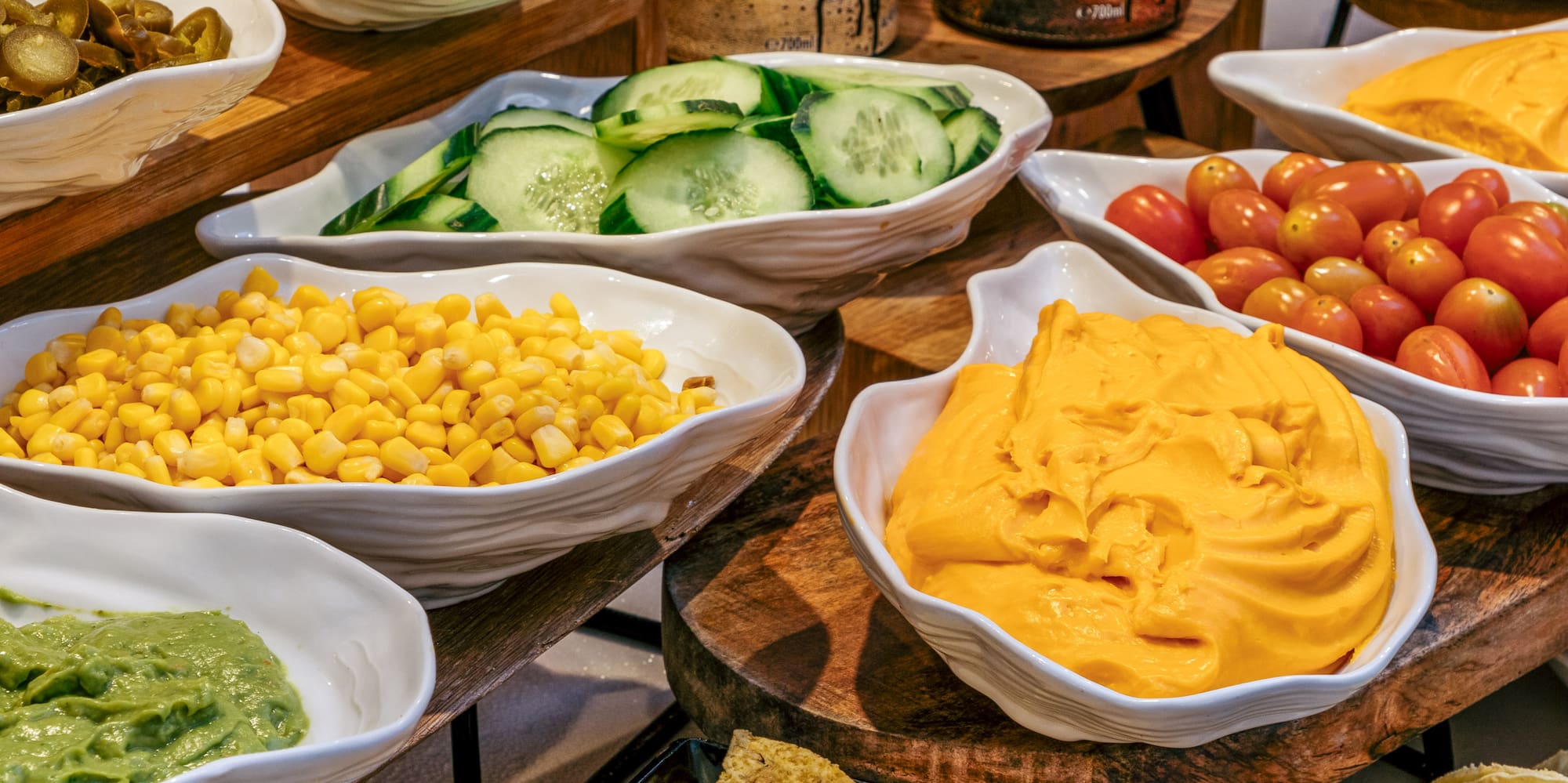 a table full of food