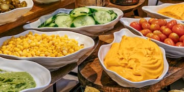 a table full of food