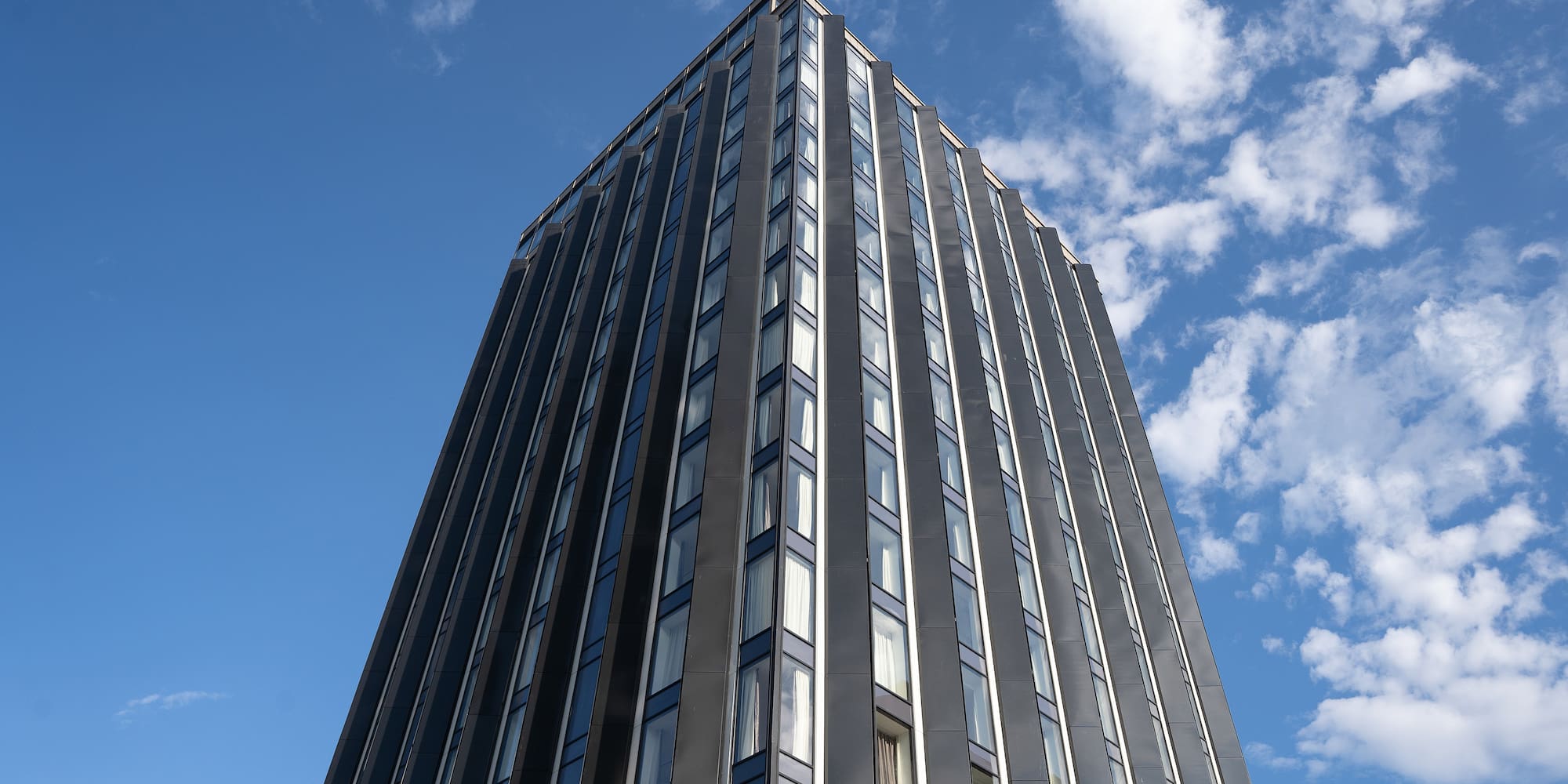 a tall building with many windows