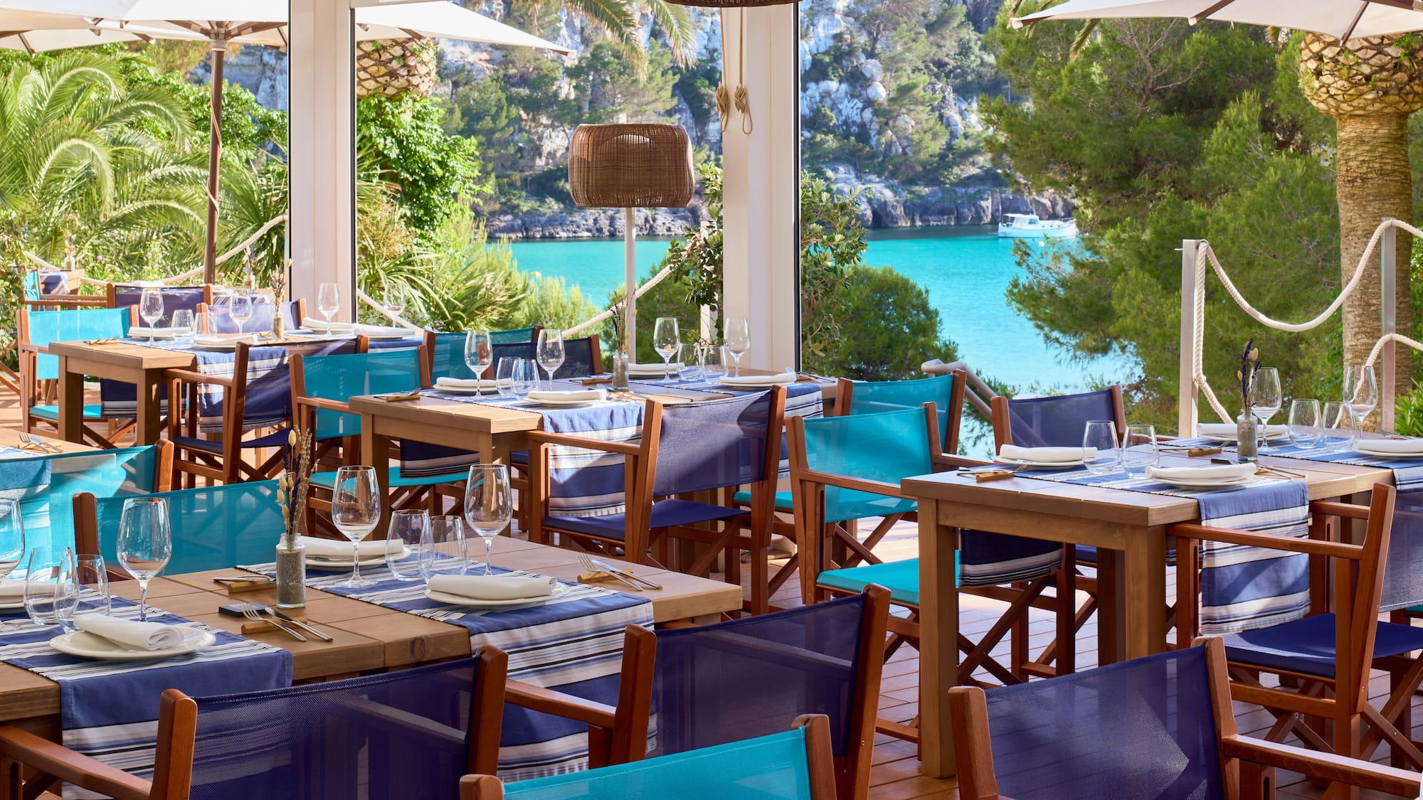 a restaurant with tables and chairs