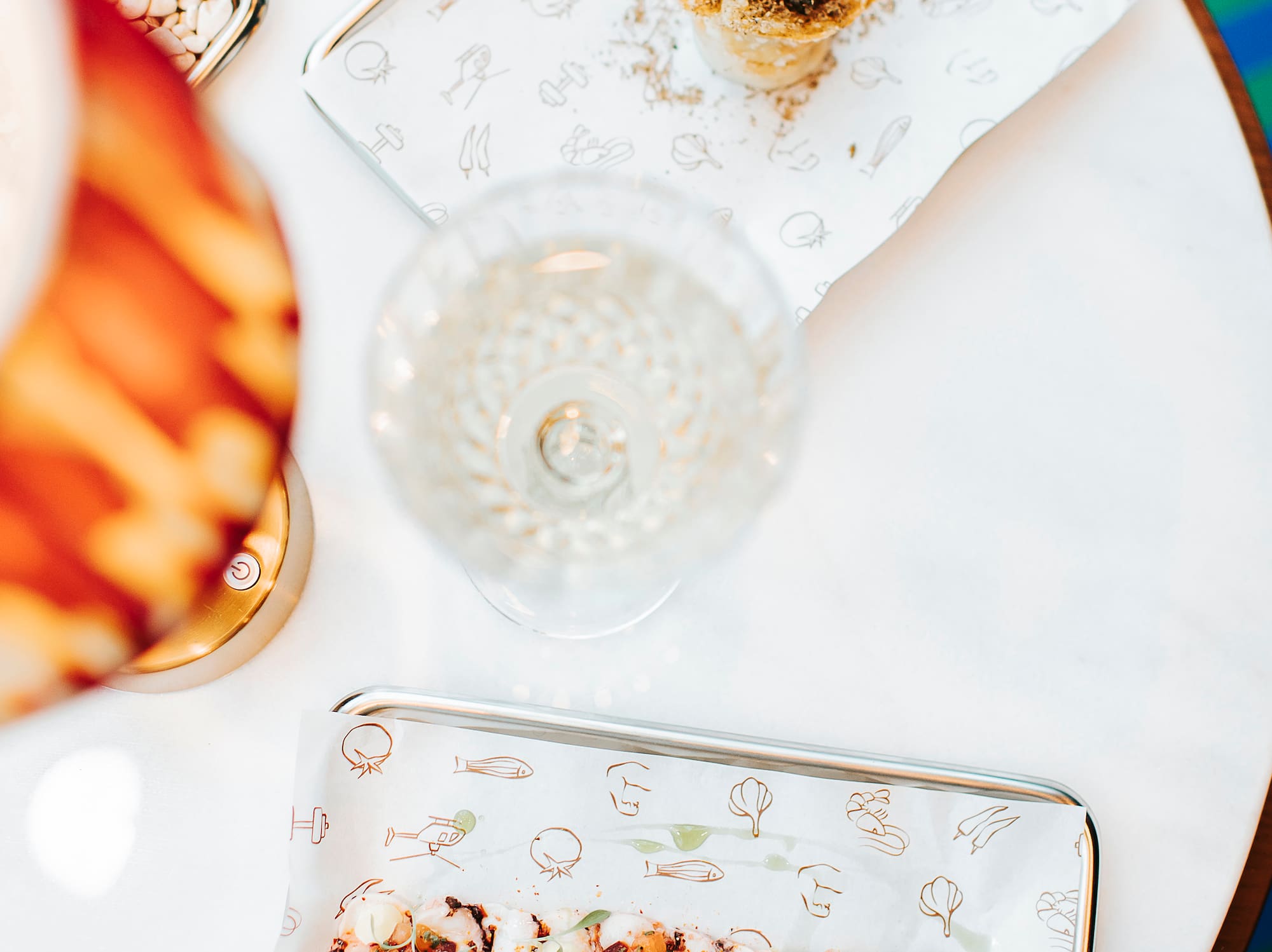 a tray of food on a table