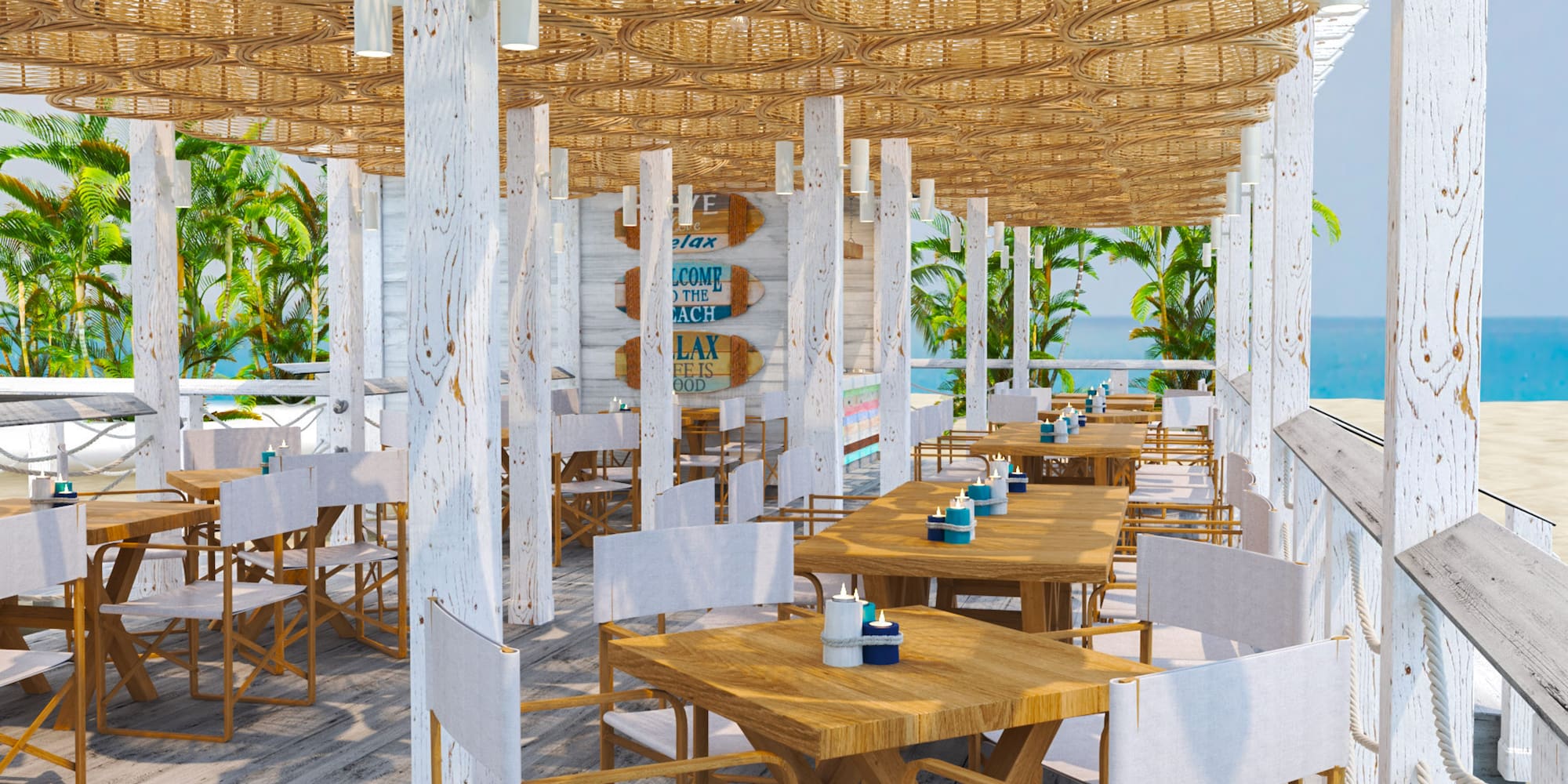 a restaurant with tables and chairs