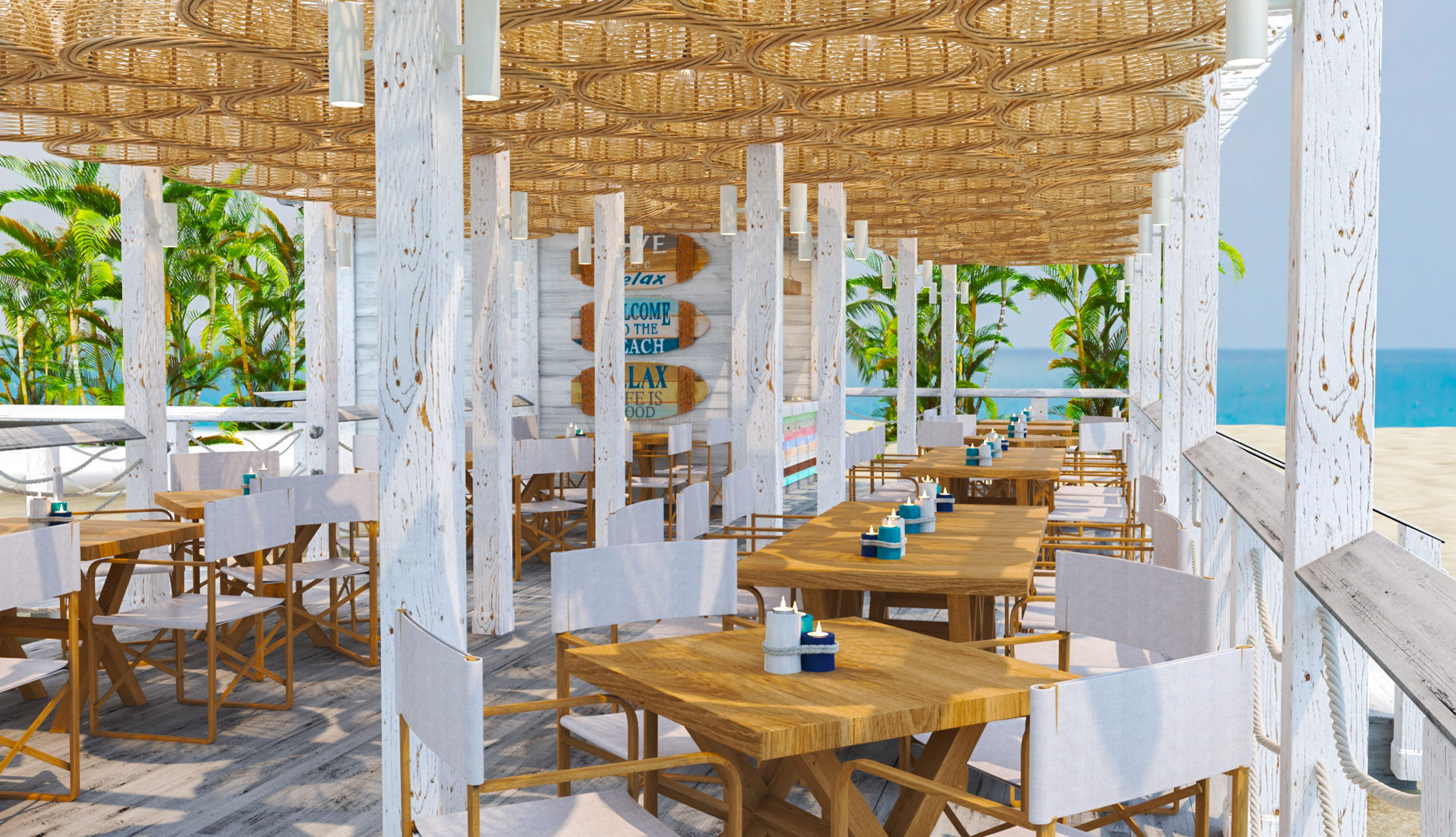 a restaurant with tables and chairs