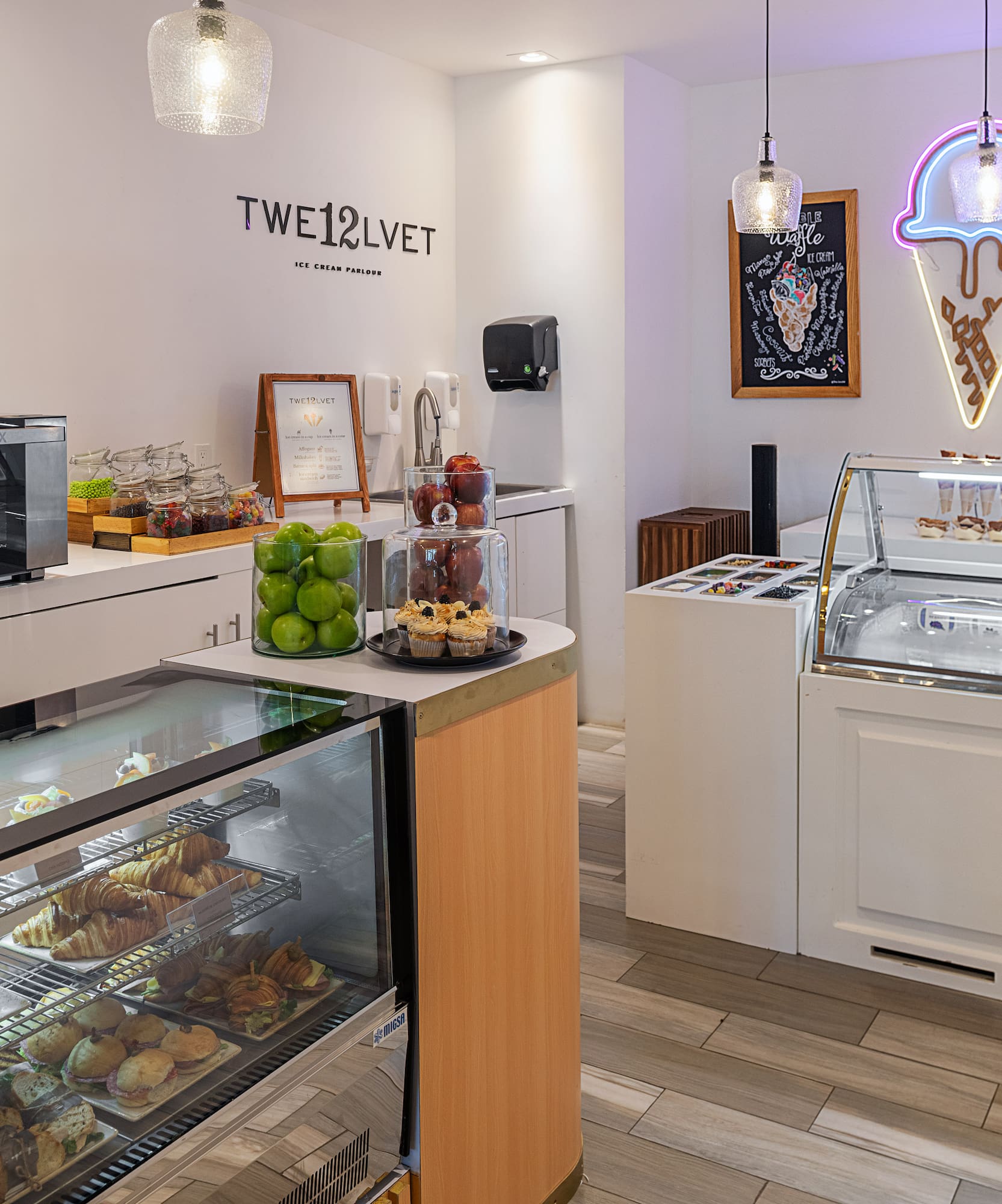 a bakery with food on display