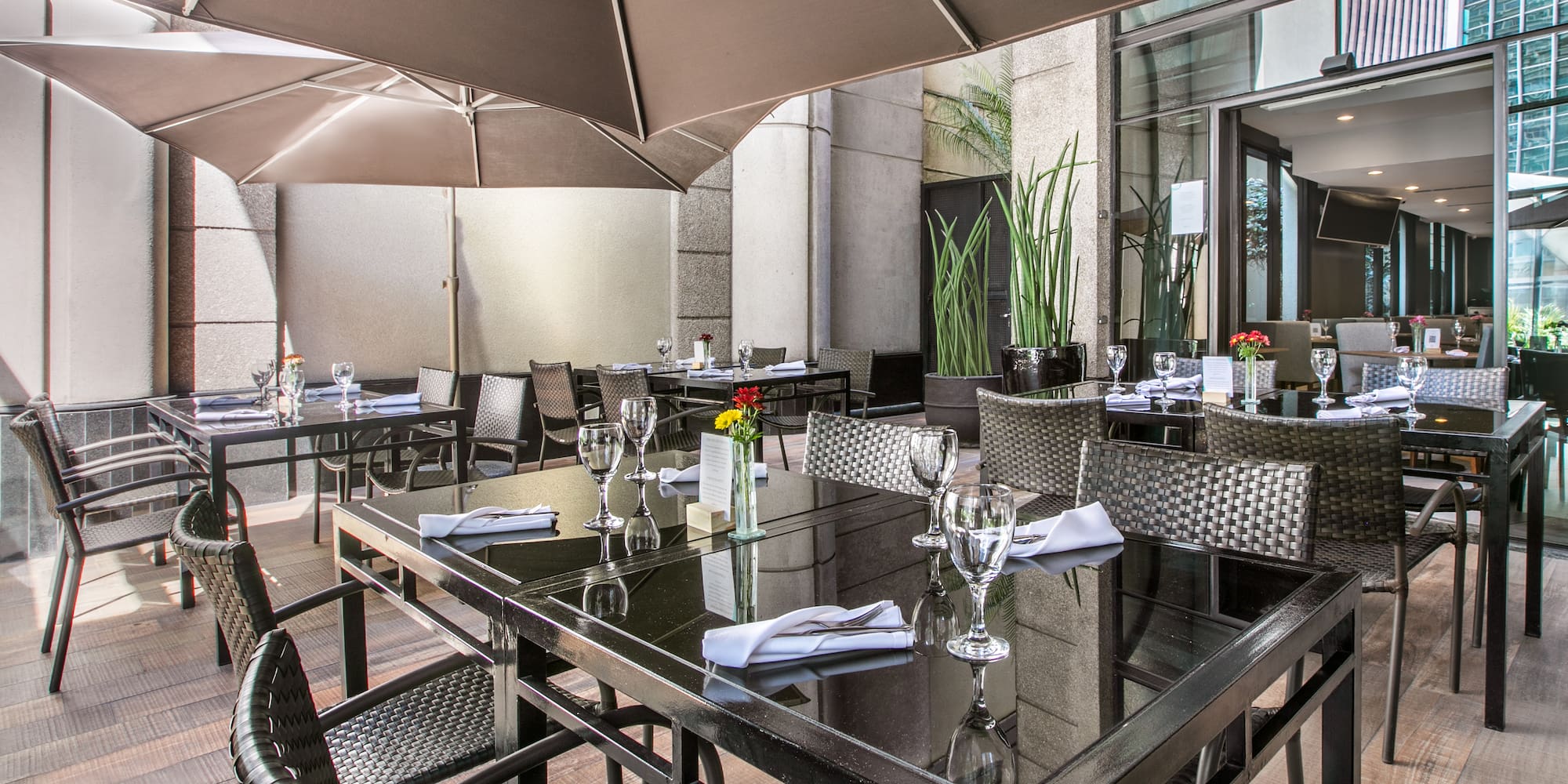 a table set up for a meal
