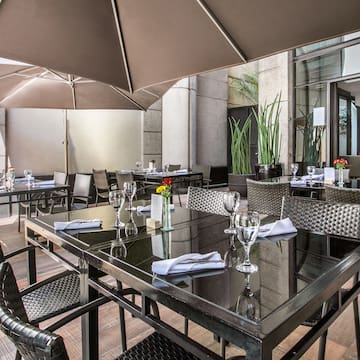 a table set up for a meal
