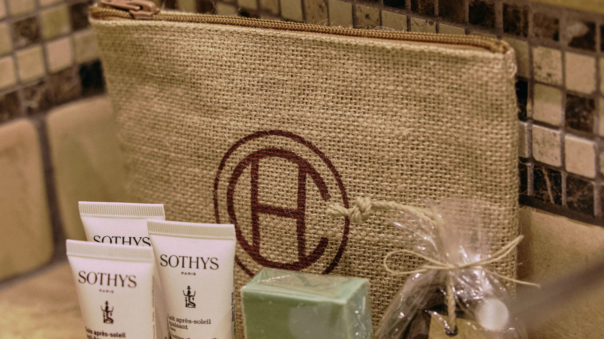 a small bag with a small bag and a small toiletries