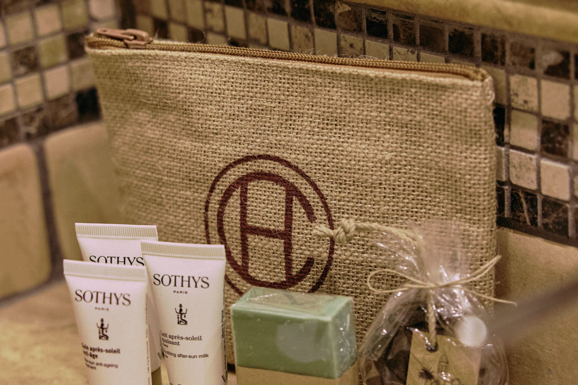 a small bag with a small bag and a small toiletries