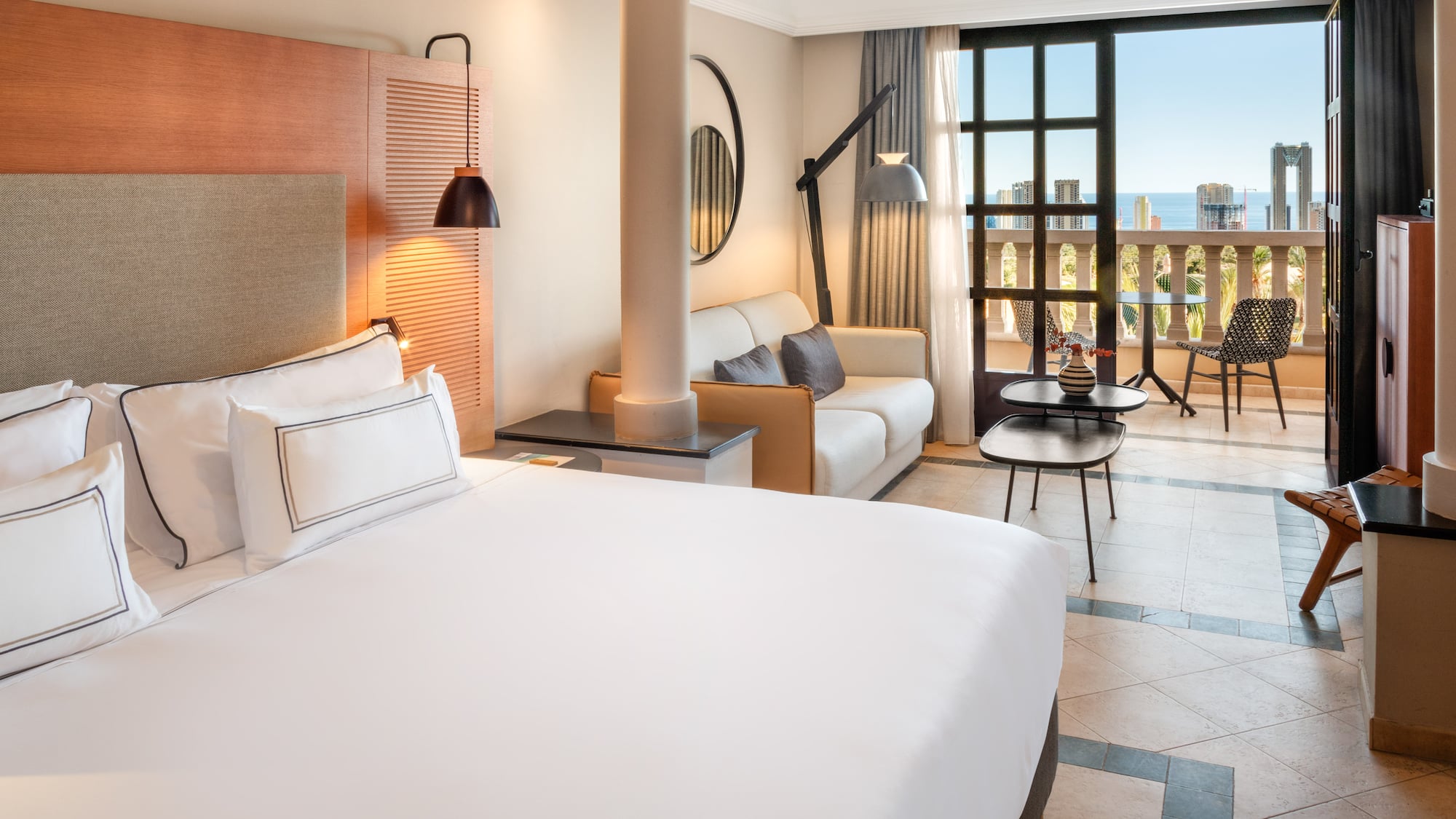 a room with a bed and a couch