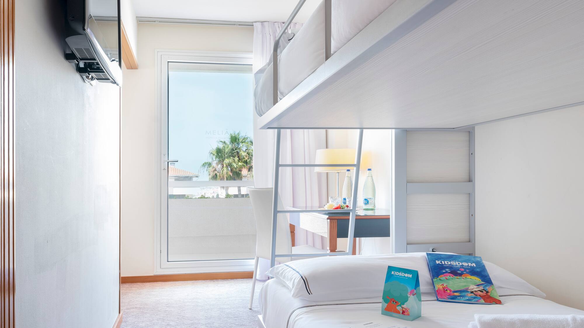 a bunk bed in a hotel room