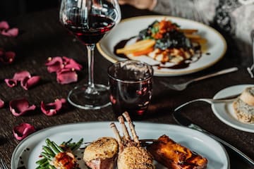 a plate of food on a table