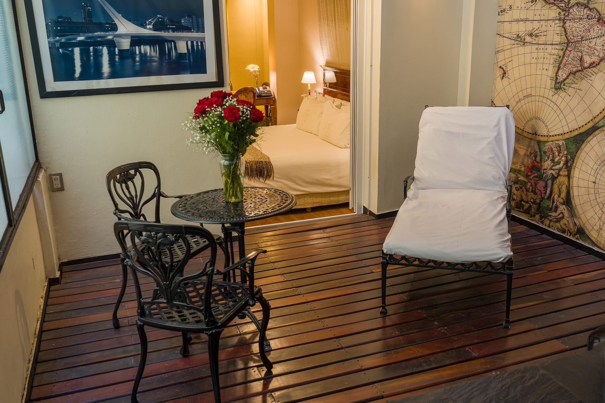 a room with a bathtub and a chair