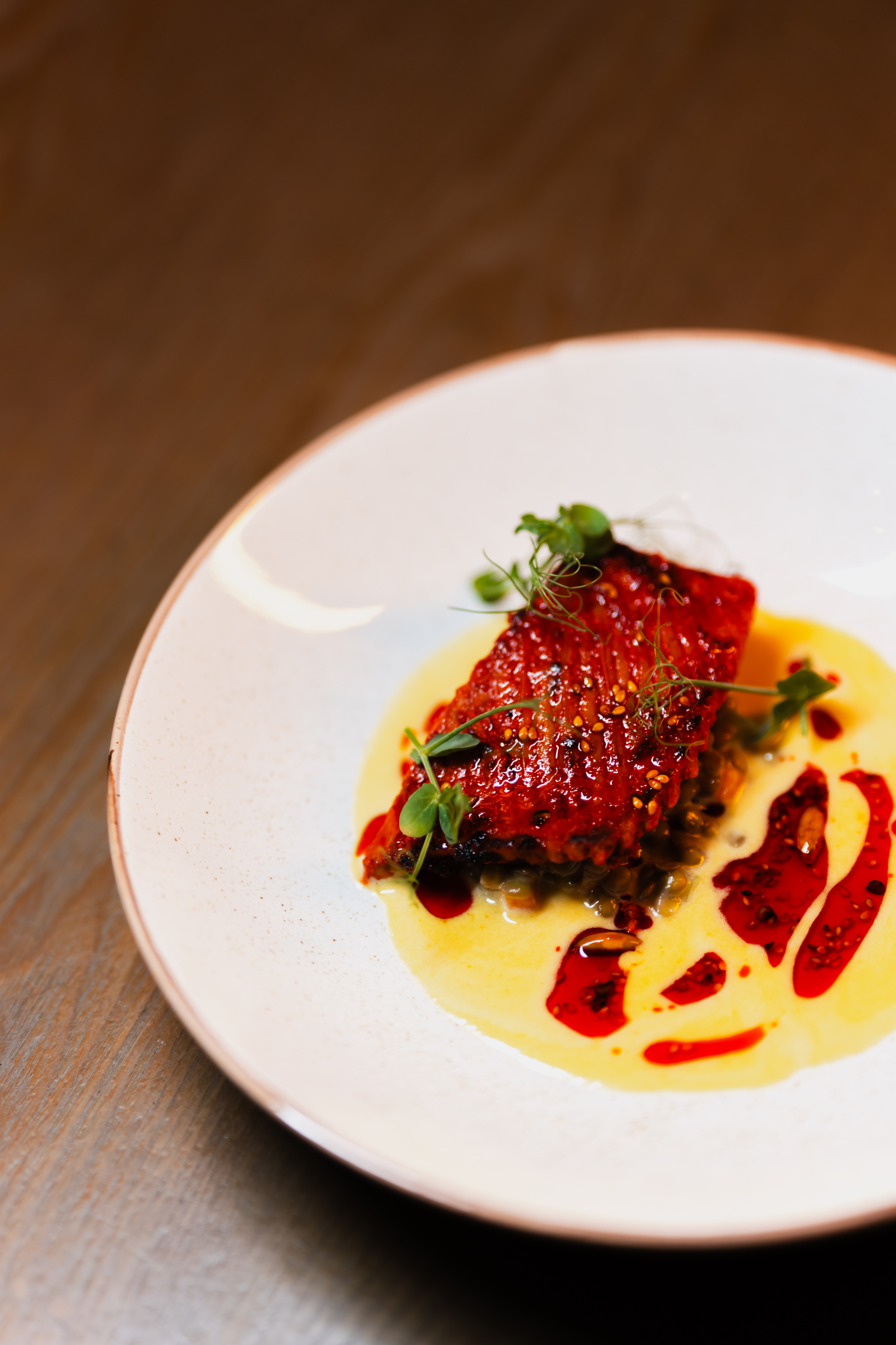 a plate of food on a table