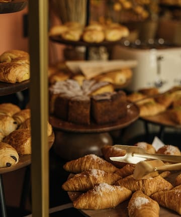 a group of pastries on a table
